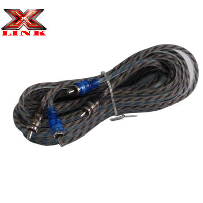 17ft 2-Channel RCA Audio Interconnects Cable Gold Connector Color and Noise Reduction