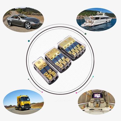 50A CSA Rated 2 3 4-Way Fuse Holder Copper Distribution Block for Car Audio Amplifier