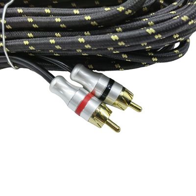 5.5mm Outer Diameter PVC Jacketed Car Audio RCA Cable 2M-2M for High End Performance