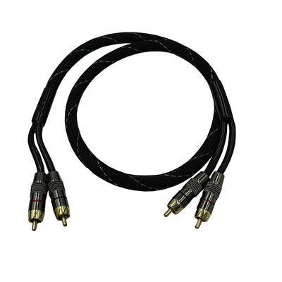 5.5mm Outer Diameter PVC Jacketed Car Audio RCA Cable 2M-2M for High End Performance