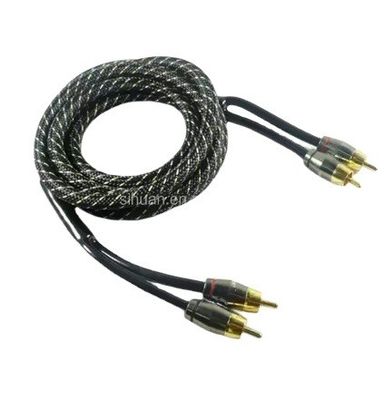 5m Gold Connector CCA Conductor Audio bulk RCA Cable For Car Home System Audio Integration