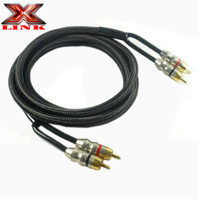 OFC 100% Copper Conductor 2 Channel RCA Audio Cable For Car And Home Audio Connection