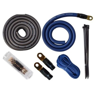 1500W Car Amplifier Install Wiring Kit Single Conductor Power Cable and Fuse Holder Set