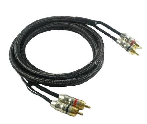 PVC Durable Oxygen Free Copper RCA Cable For Car Audio Interconnect