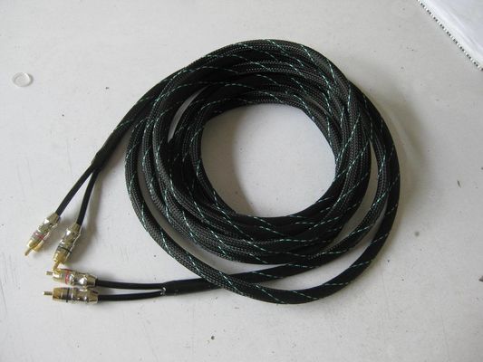 PVC Durable Oxygen Free Copper RCA Cable For Car Audio Interconnect
