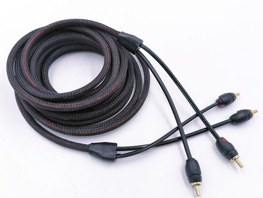 PVC Durable Oxygen Free Copper RCA Cable For Car Audio Interconnect