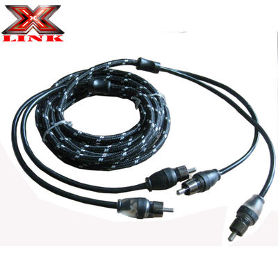 17ft 2-Channel RCA Audio Interconnects Cable Gold Connector Color and Noise Reduction