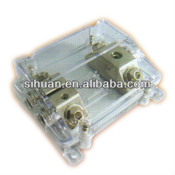 Compact 12V Mini ANL AFS Fuse Holder For Car Boat Audio System Gold Plated Connectors