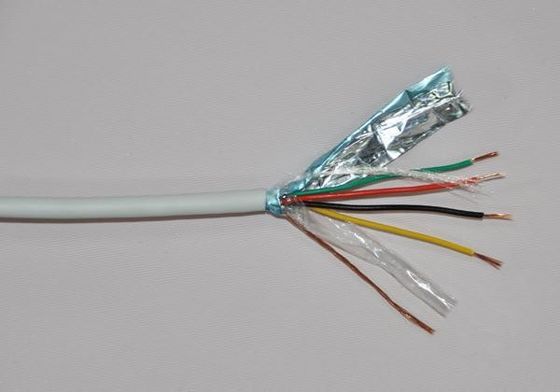 Sturdy PVC Insulated Copper Conductor Fire Alarm System Red Jacket 2 Core Alarm Cable