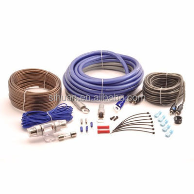 8 Gauge Car Amplifier Cable Kit with Copper Material and Customized Outer Diameter