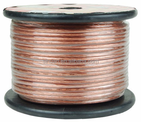 Car Audio System Speaker Wire with Super Clear Flexibility and Transparent PVC Jacket