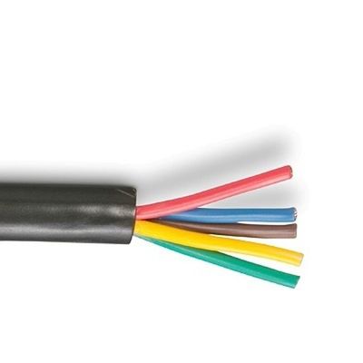 Industrial 7 Conductor Trailer Cable 10-12-14 AWG GPT Soft PVC Jacket Color Coded Wires