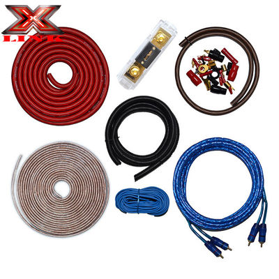 OFC Conductor 0 2 4 6 8 AWG Gauge GA Car Audio Cable Kit for Speaker System