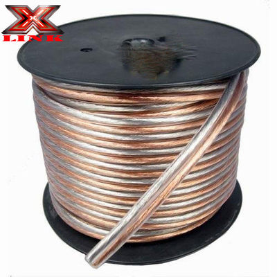 10AWG 10/2 Gauge Car Home Audio Speaker Wire with Super Clear Flexible Transparent PVC Jacket and Tinned CCA Inner Conductor