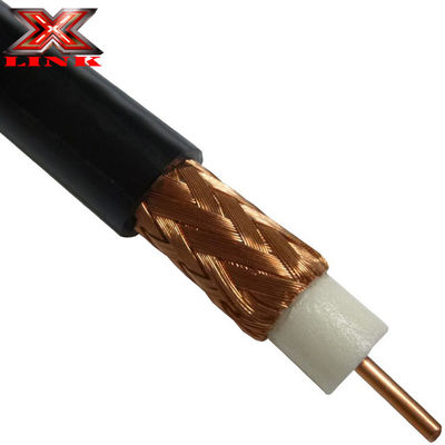 Low Attenuation RG213 Coax Cable 50 Ohm With PVC Jacket And Bare Copper Braid Shielding