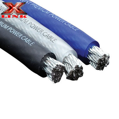 Copper Clad Aluminum Conductor Flexible Car Audio Power Cable with PVC Insulation 0 4 8 Gauge in Any Color