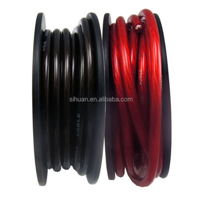 CCA Conductor Car Audio Ground Power Wire Transparent PVC Jacket Top Flex 4 AWG Gauge