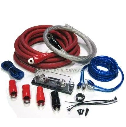 2000W-4000W 4 Gauge CCA Wire Amp Kit Male to Male Conductor for Car Audio Installation
