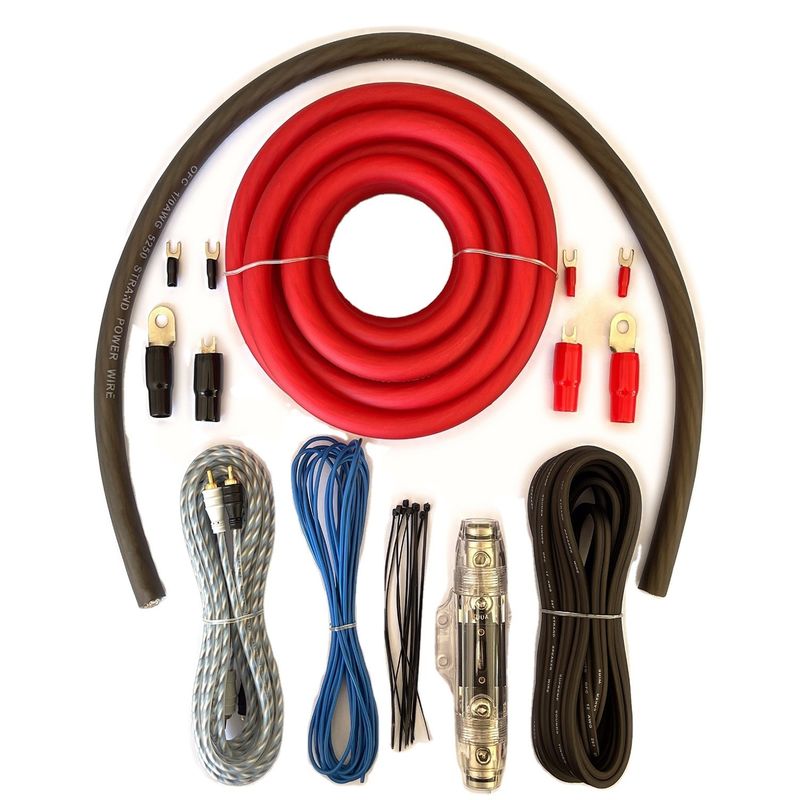 Low Voltage Amplifier Wiring Kits Complete CCA with OFC RCA Cable in True 0 Gauge