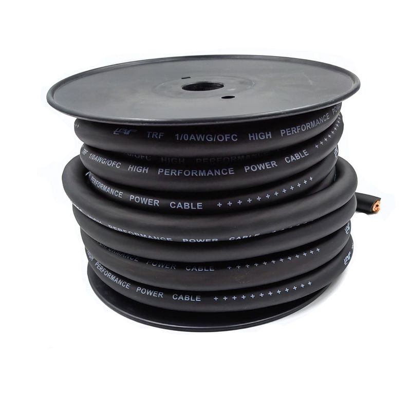1/0 AWG Oversize Gauge 4/0 GA Car Audio OFC Power Cable Soft Touch Flexible PVC Jacket