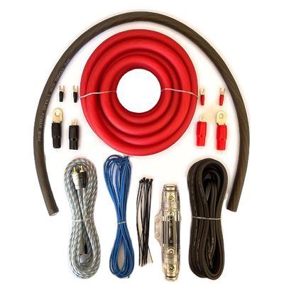 Low Voltage Amplifier Wiring Kits Complete CCA with OFC RCA Cable in True 0 Gauge